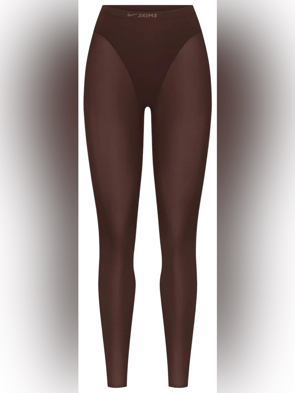 NikeSKIMS Weightless Layers High-Waisted V-Panel Leggings 'Dark Roast'